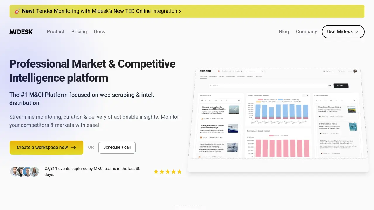 Screenshot of Midesk