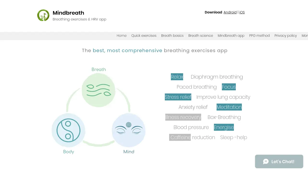Screenshot of Mindbreath