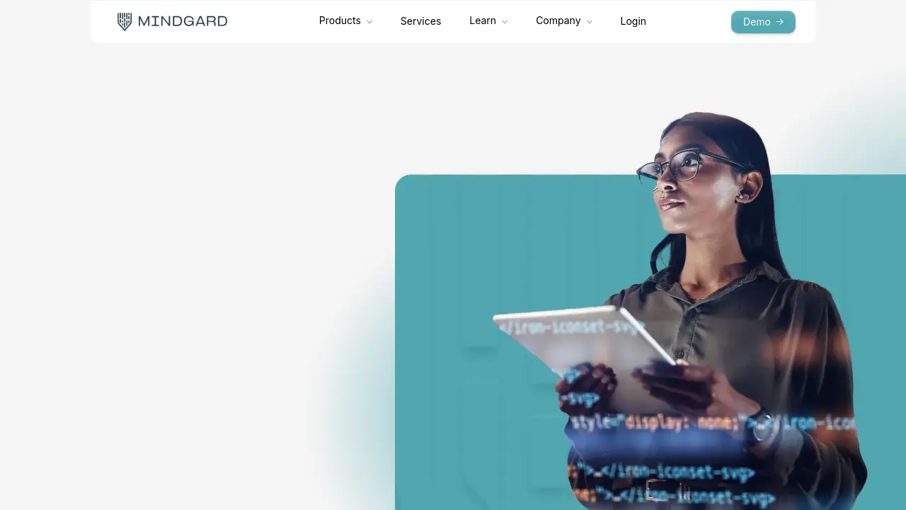 Screenshot of Mindgard