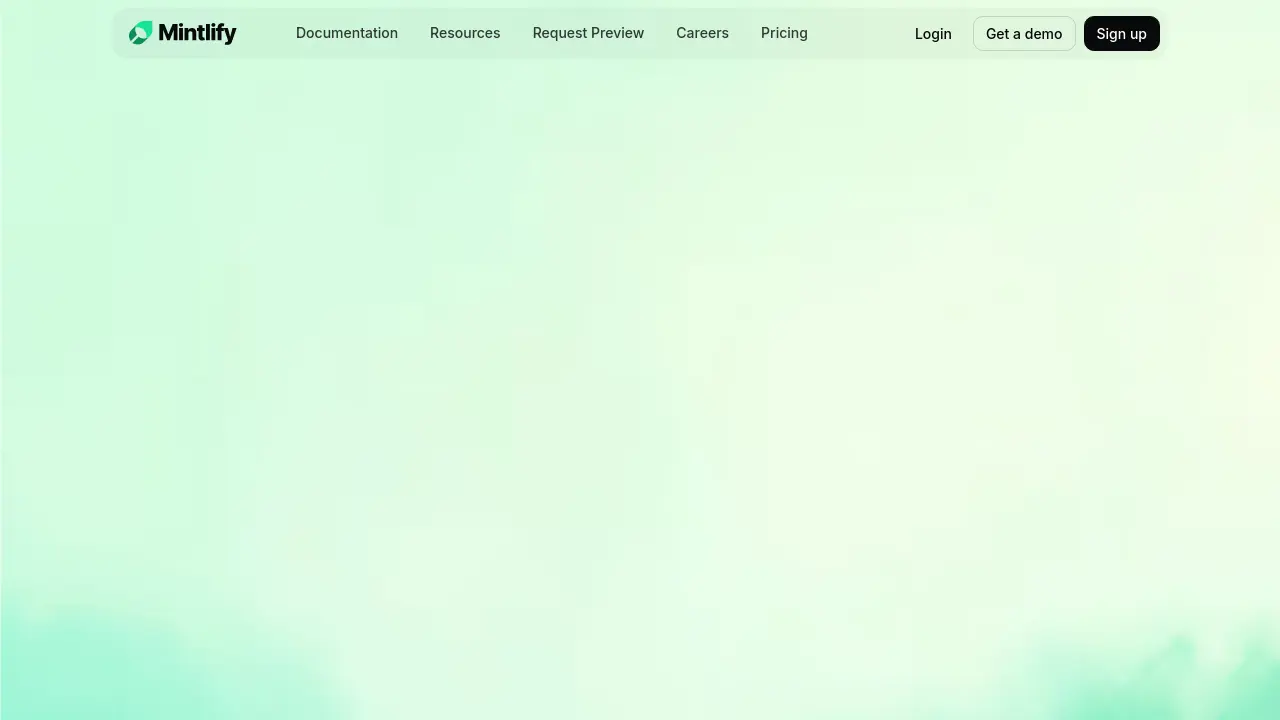 Screenshot of Mintlify