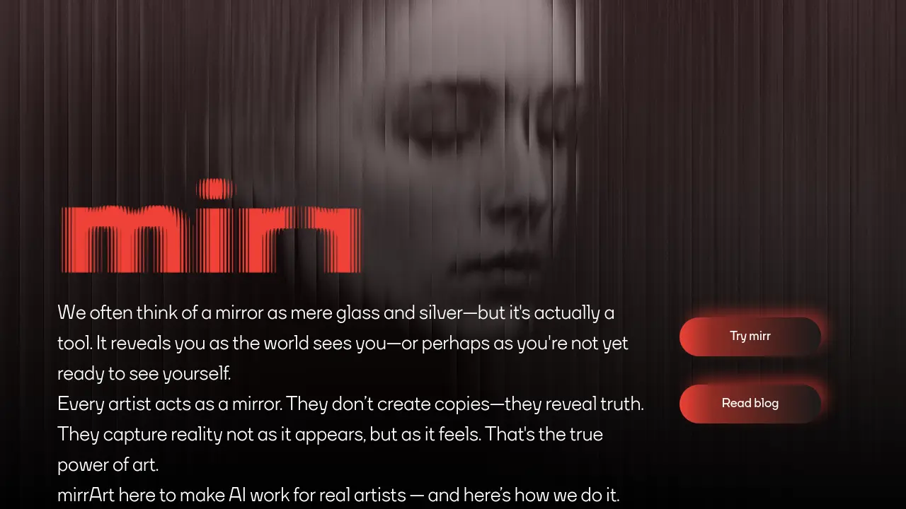 Screenshot of mirrArt