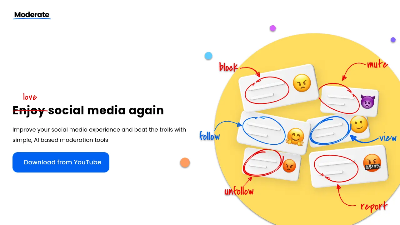 Screenshot of Moderate