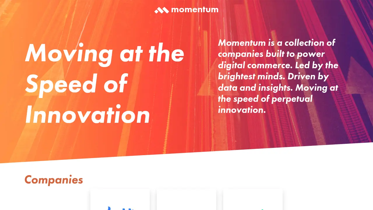 Screenshot of Momentum