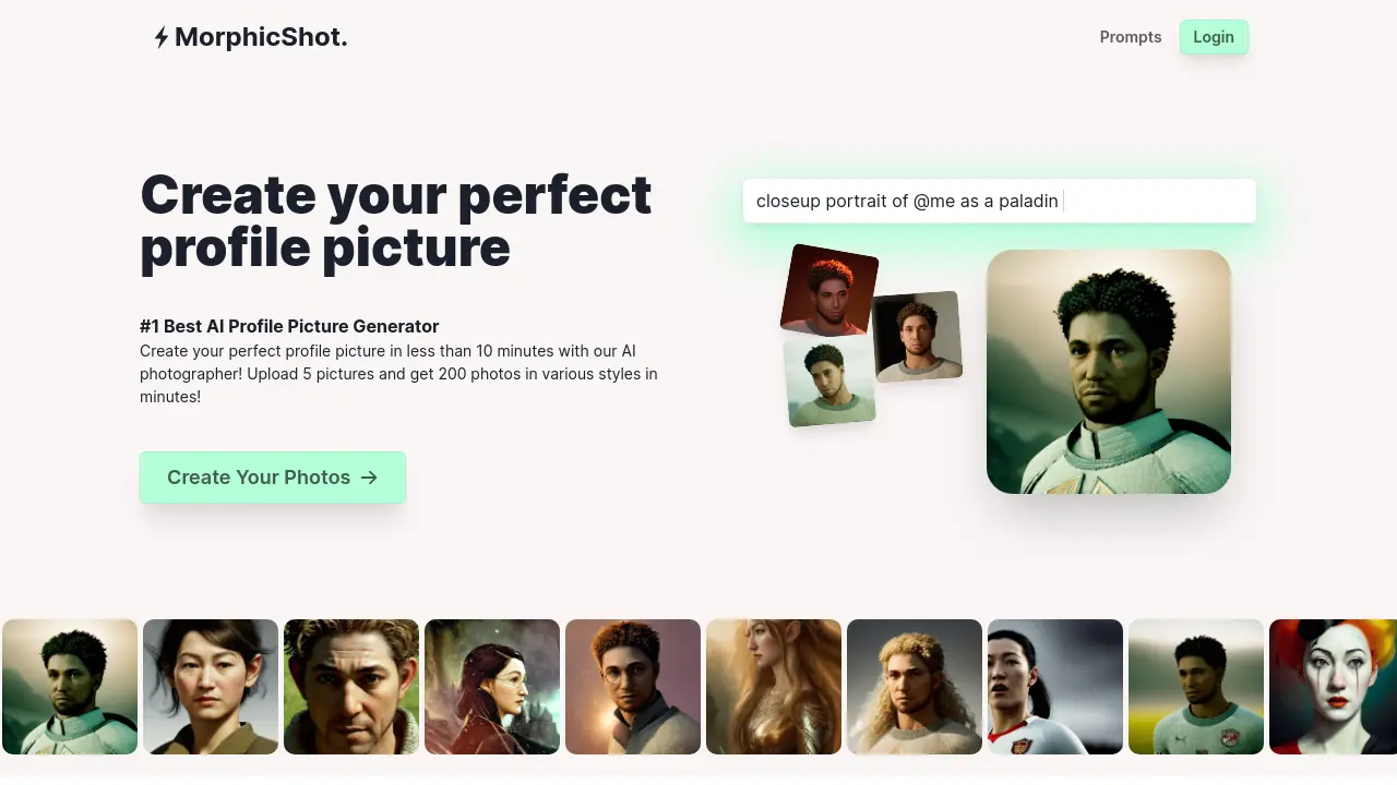 Screenshot of MorphicShot