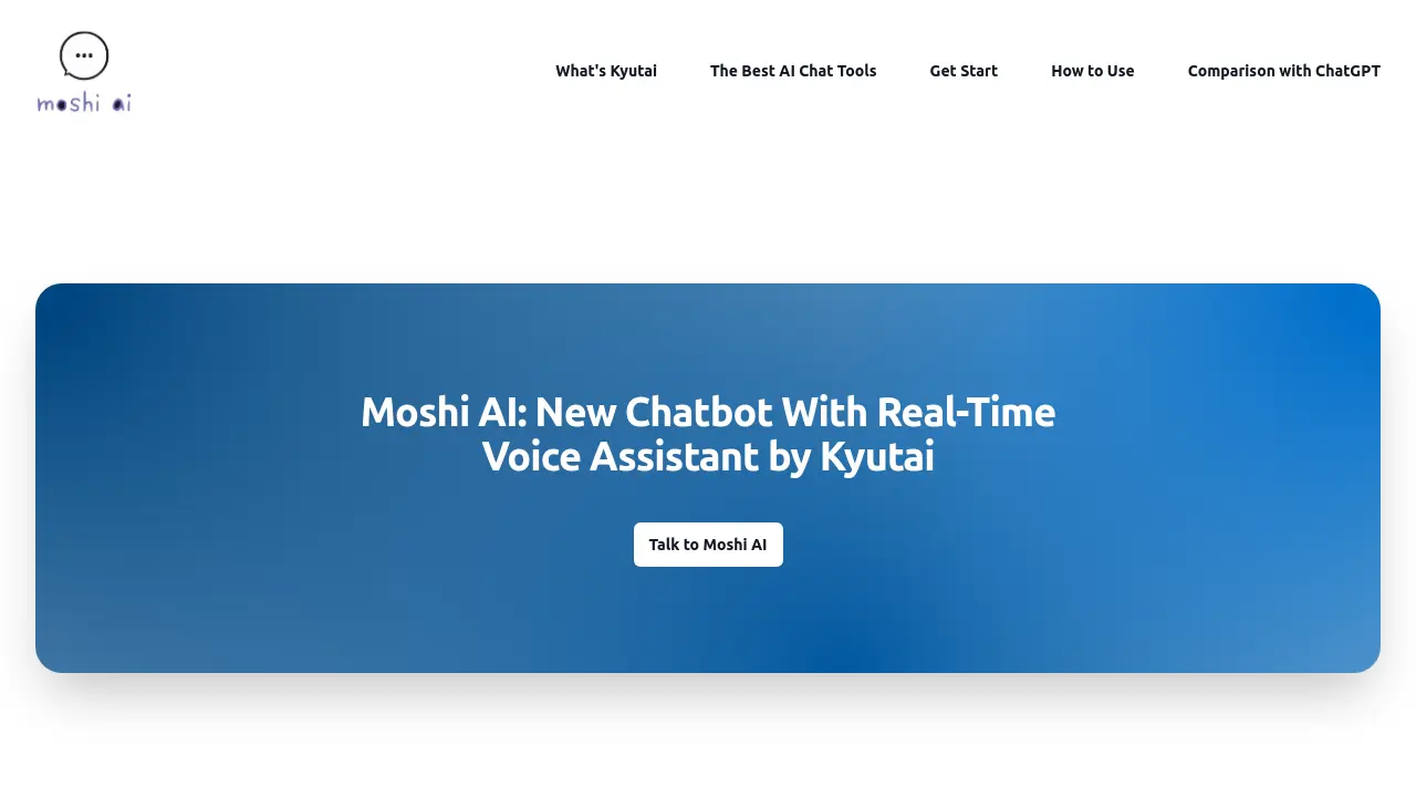 Screenshot of Moshi AI