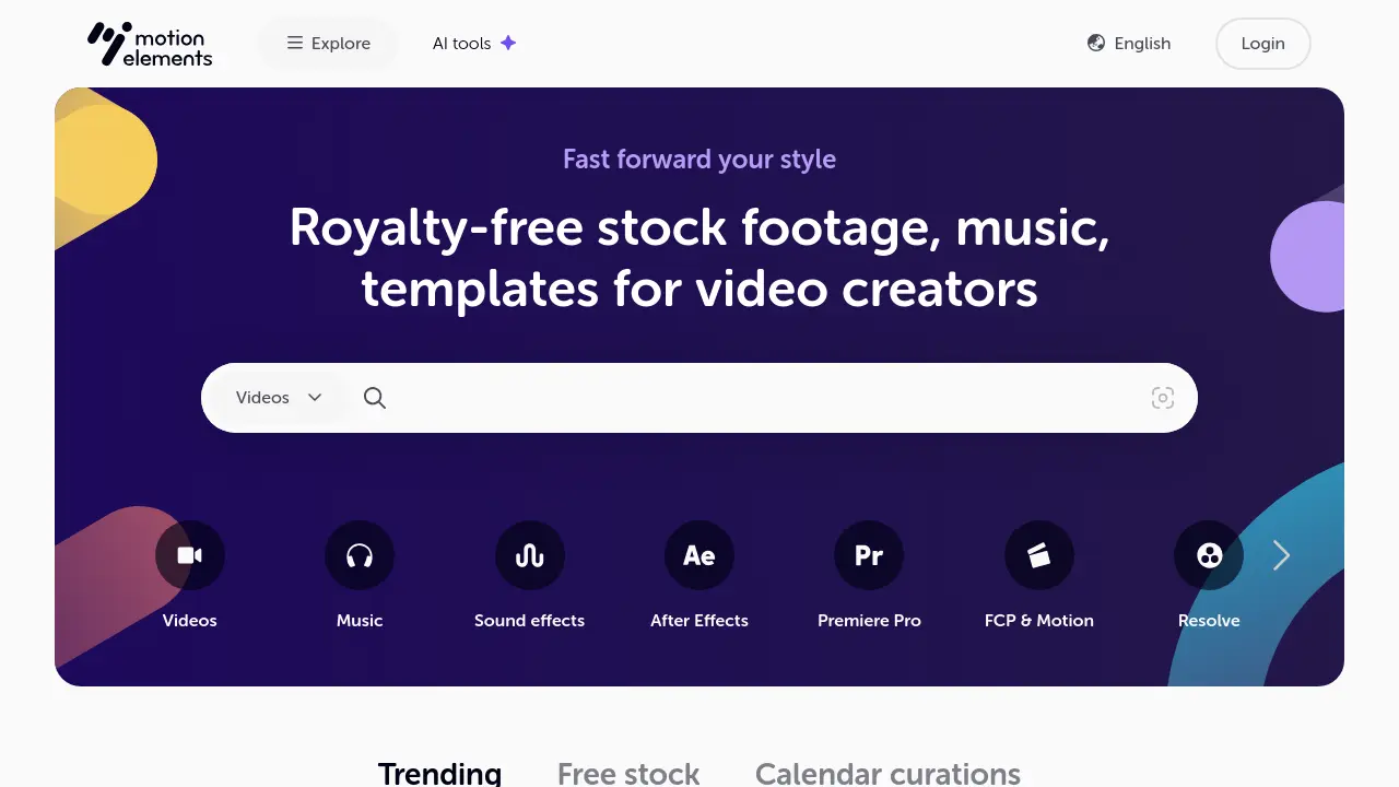 Screenshot of MotionElements