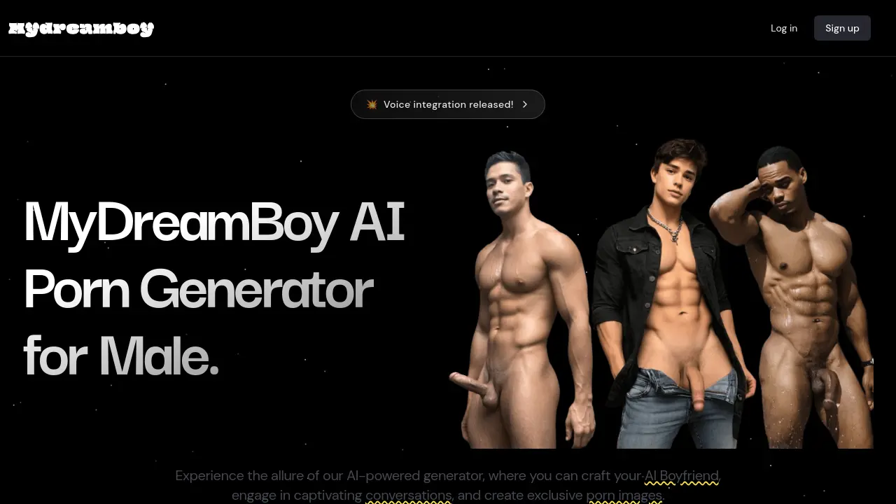 Screenshot of MyDreamBoy AI