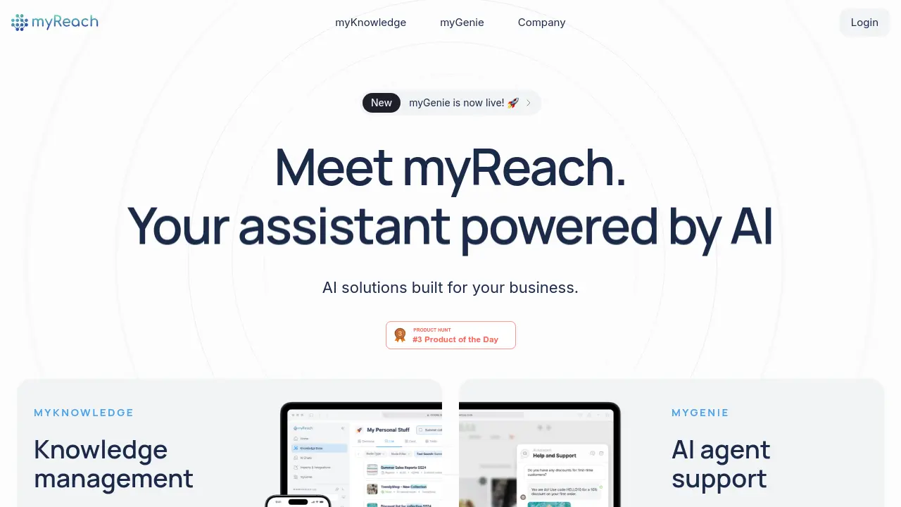 Screenshot of myReach