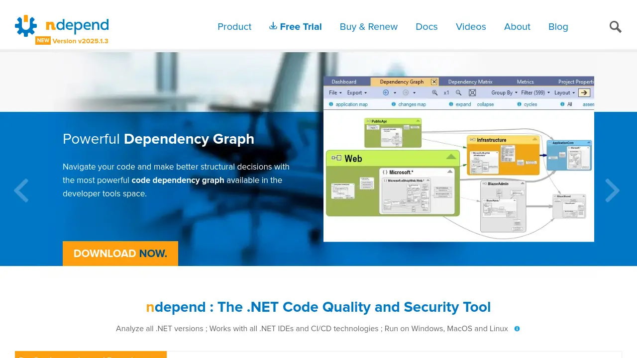 Screenshot of NDepend
