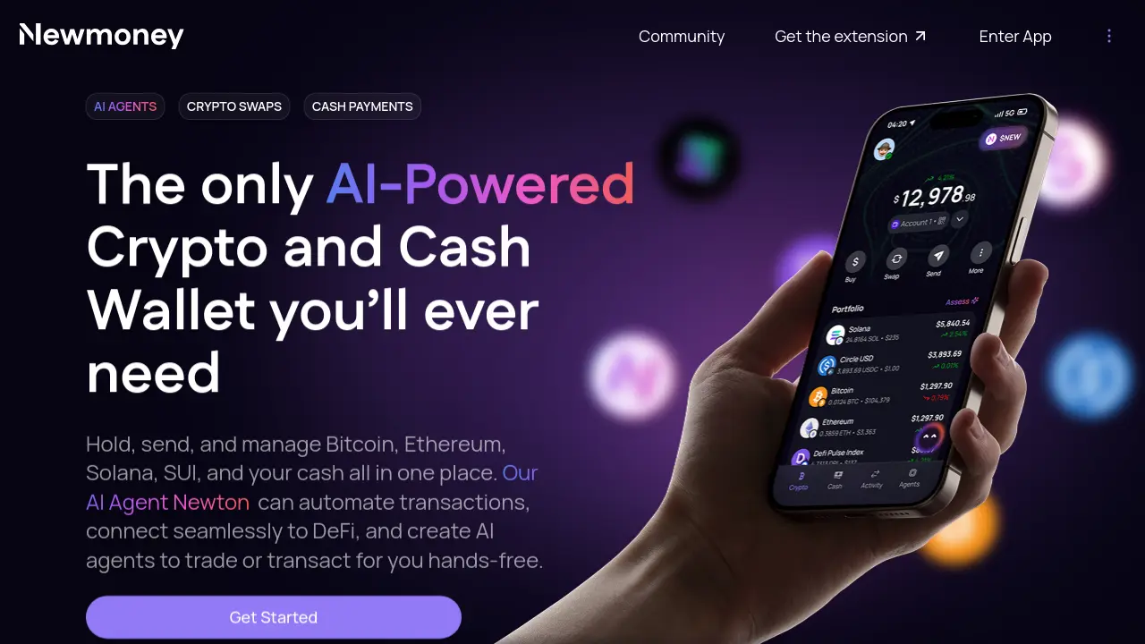 Screenshot of Newmoney AI