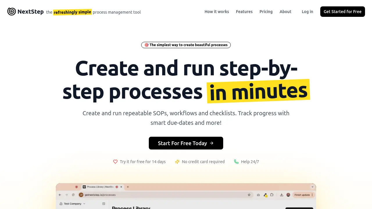 Screenshot of NextStep