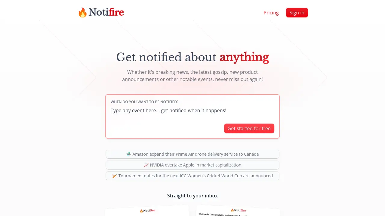 Screenshot of Notifire