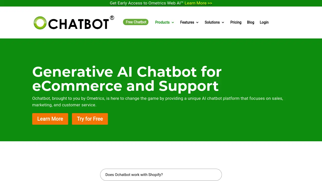 Screenshot of Ochatbot