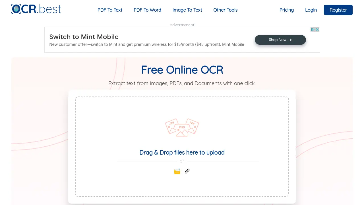 Screenshot of OCR.best