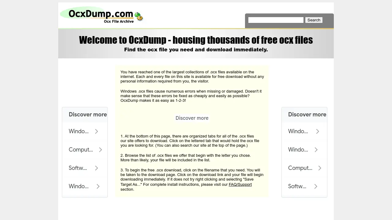 Screenshot of OcxDump