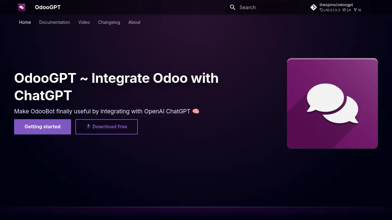 Screenshot of OdooGPT