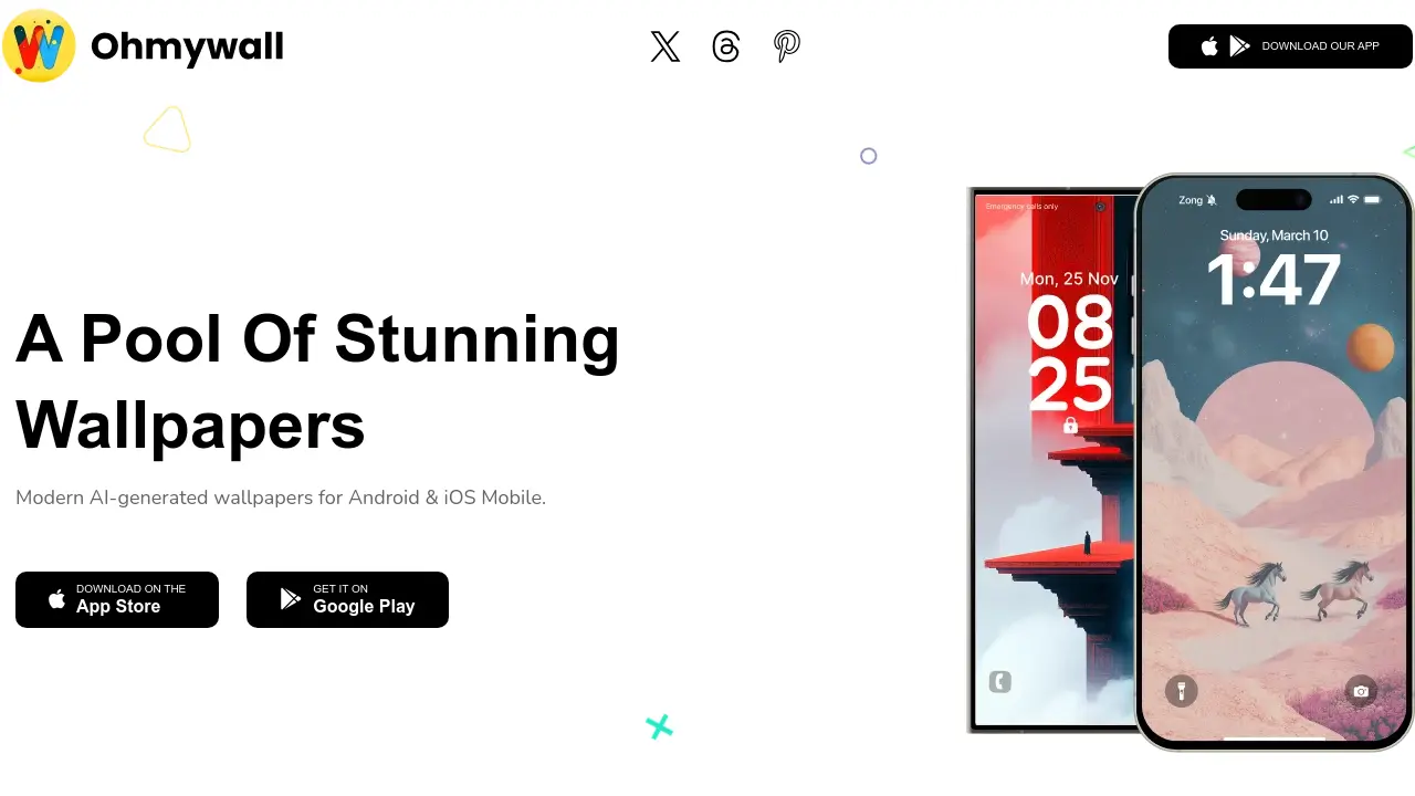 Screenshot of OhMyWallpaper