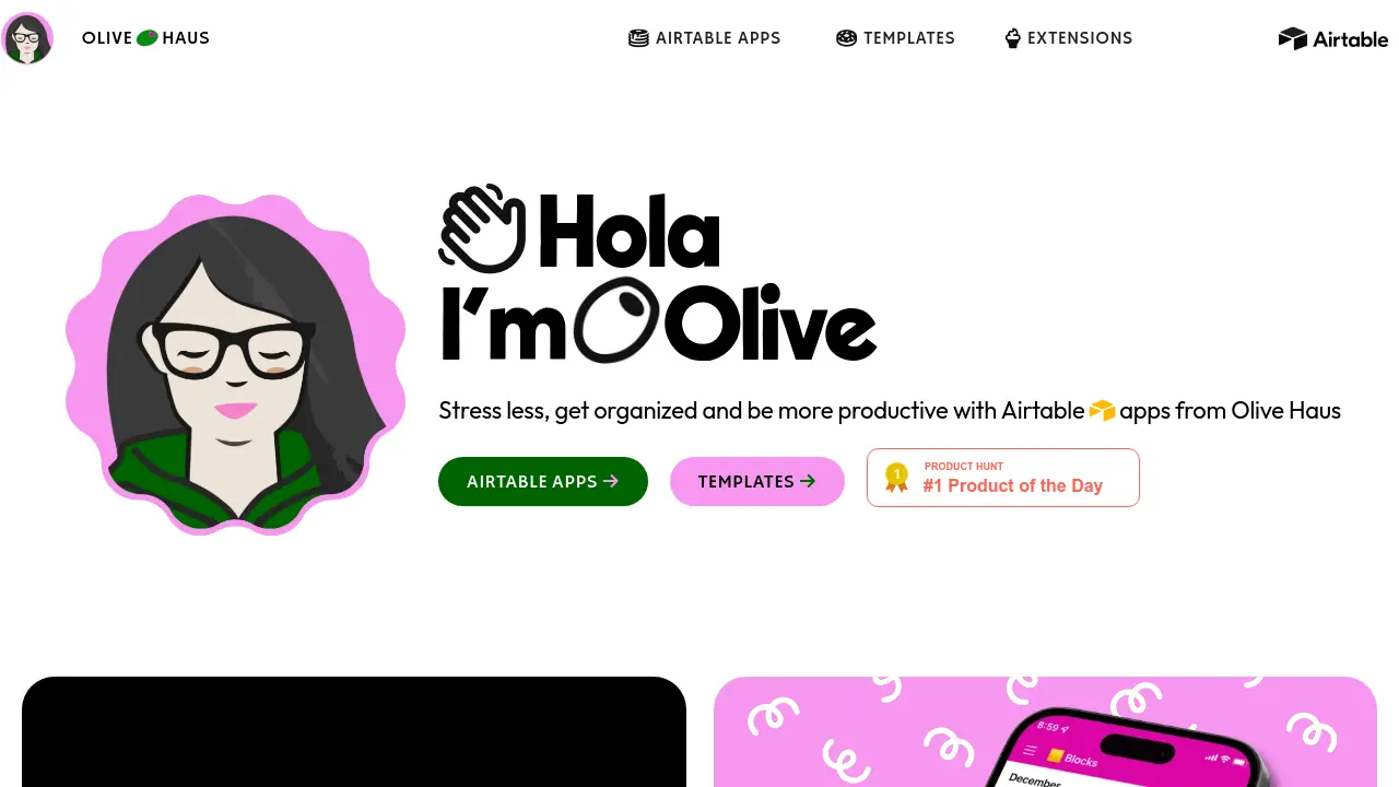 Screenshot of Olive Haus