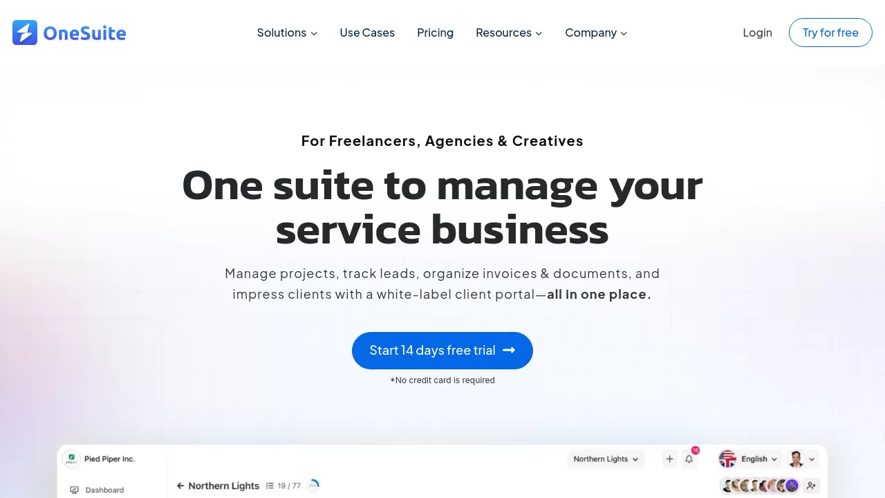 Screenshot of OneSuite