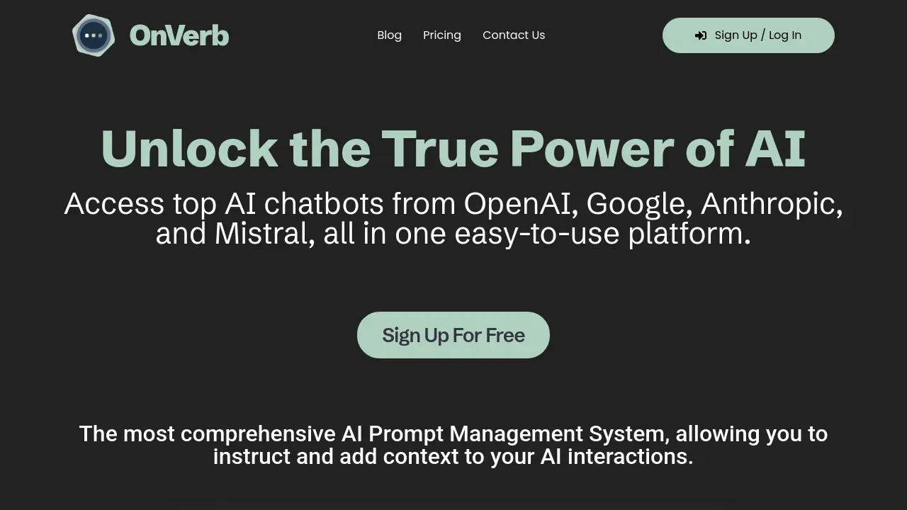 Screenshot of OnVerb