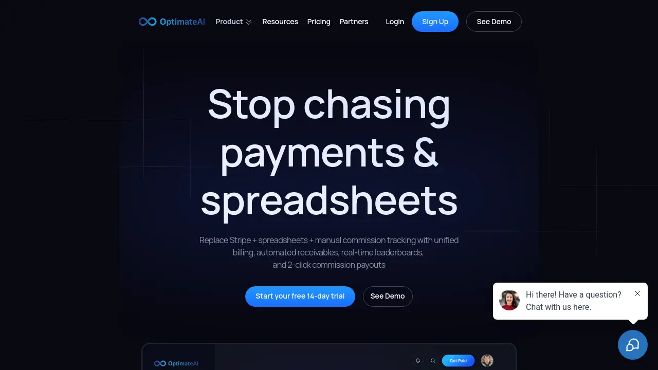 Screenshot of OptimateAI