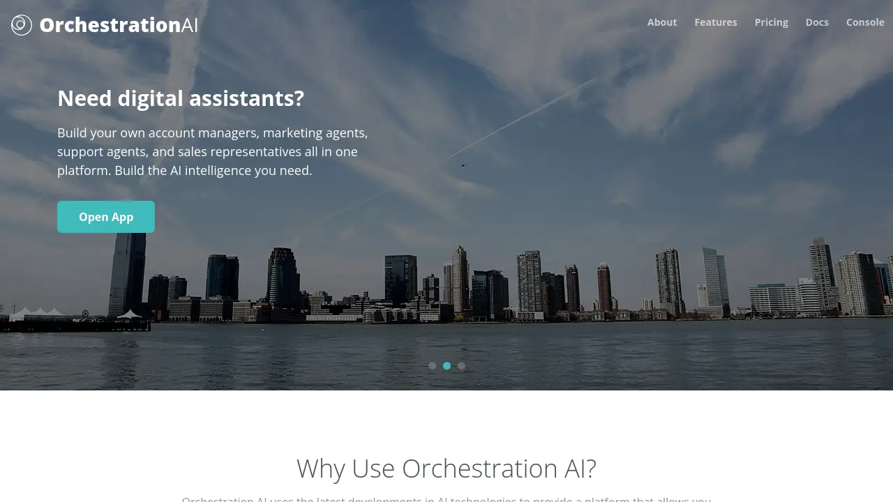 Screenshot of OrchestrationAI