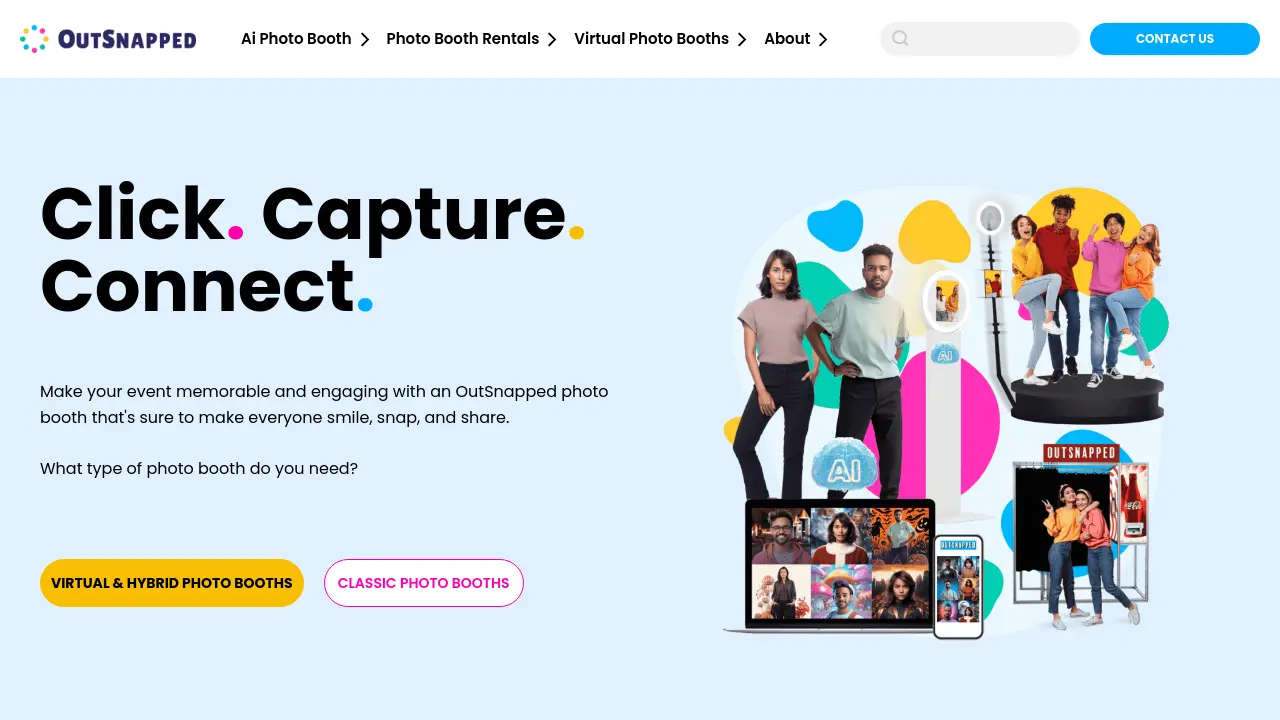 Screenshot of OutSnapped Ai Photo Booth