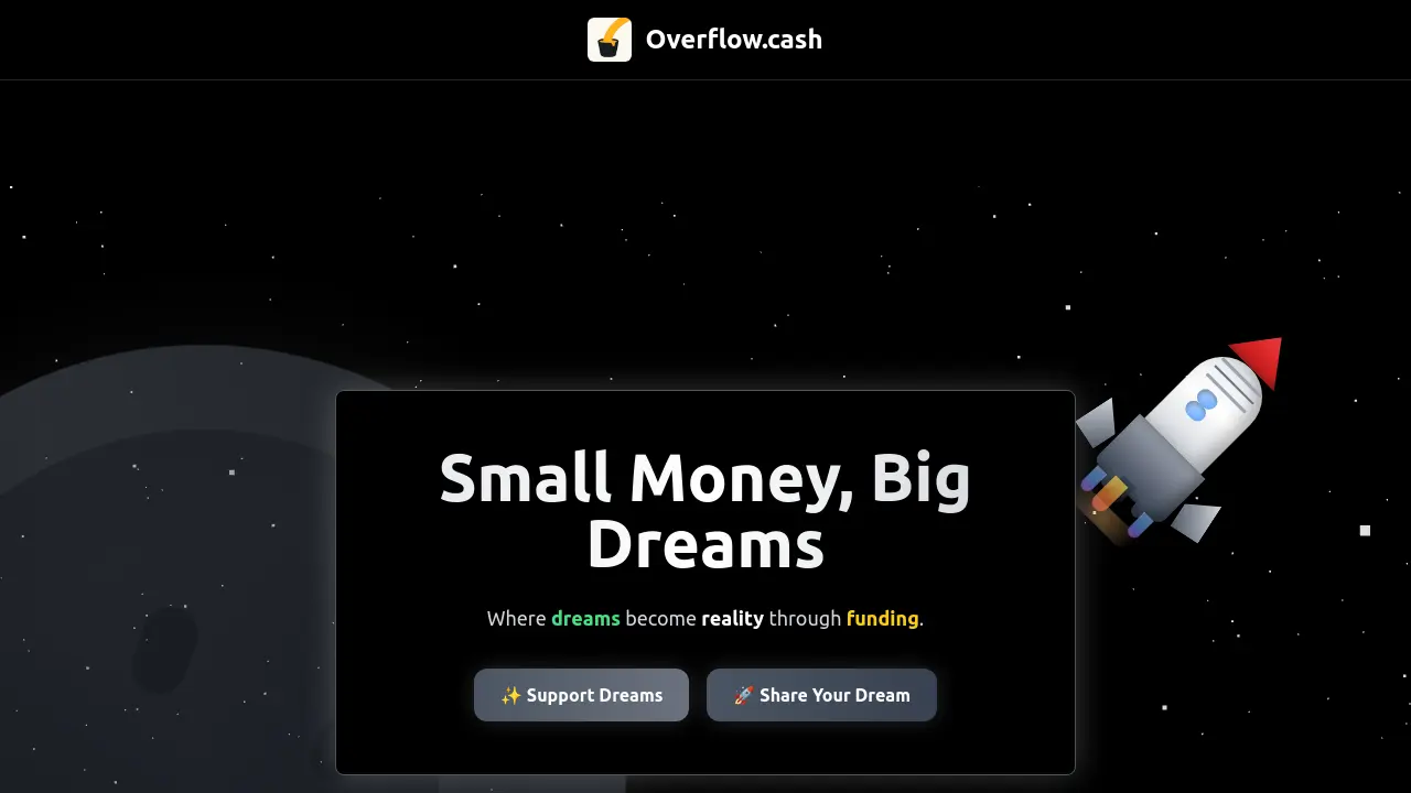 Screenshot of Overflow.cash