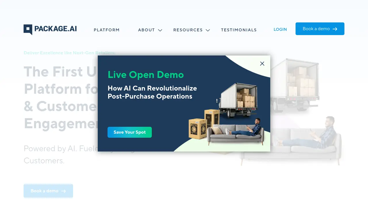 Screenshot of Package.ai