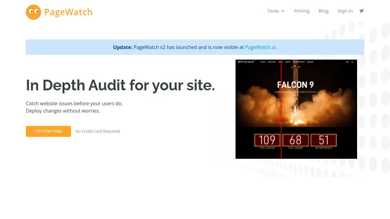 Screenshot of PageWatch