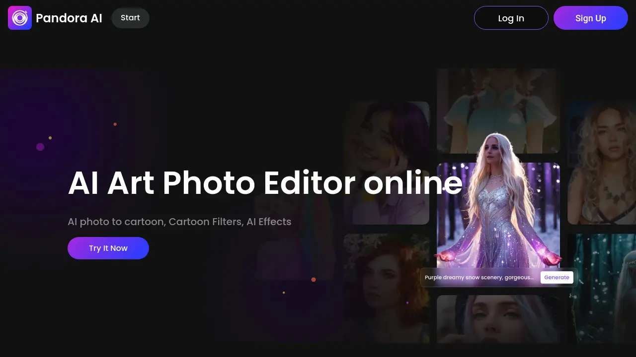 Screenshot of Pandora AI