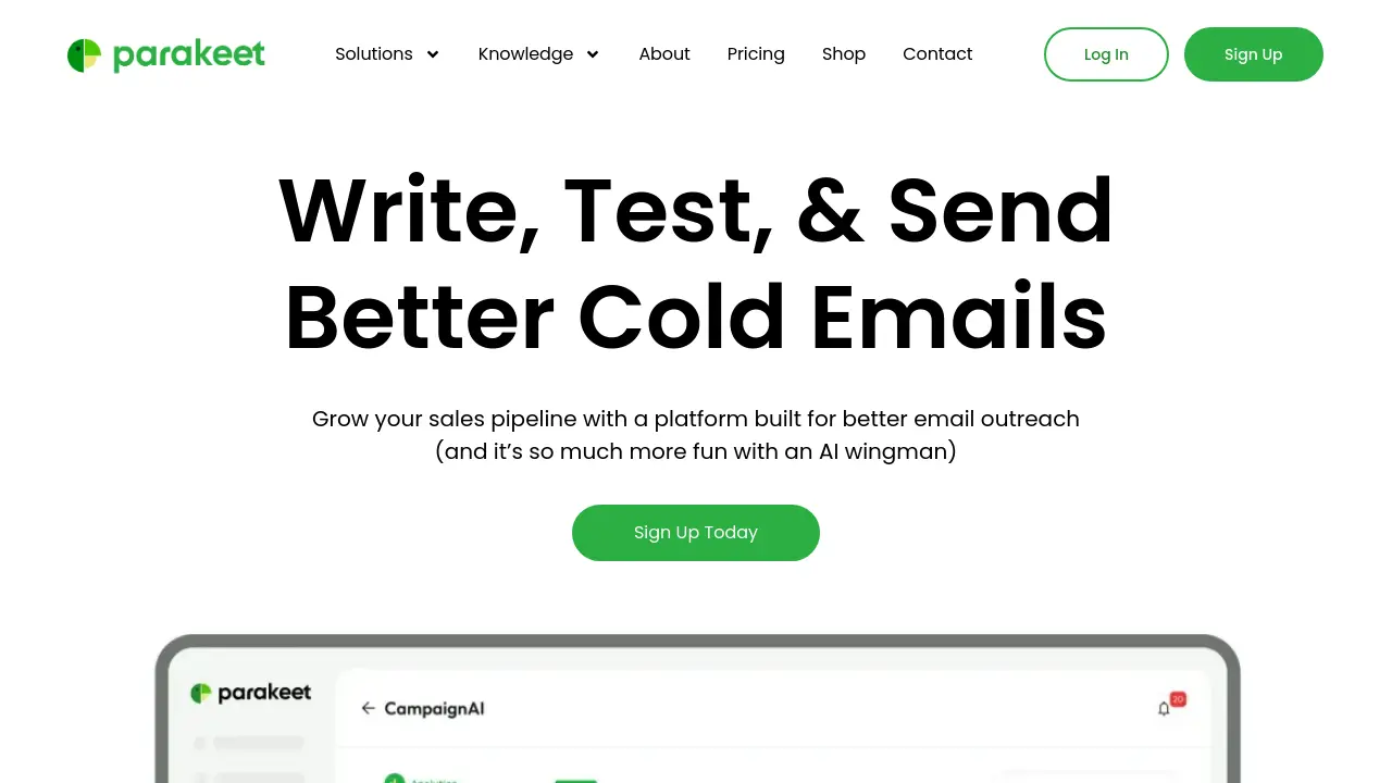 Screenshot of Parakeet