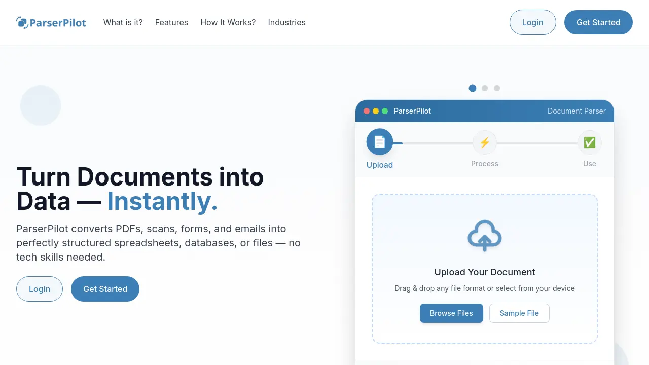 Screenshot of ParserPilot
