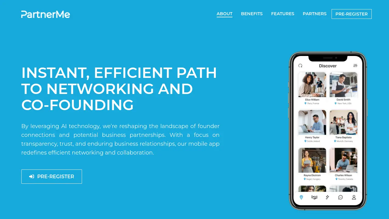 Screenshot of PartnerMe