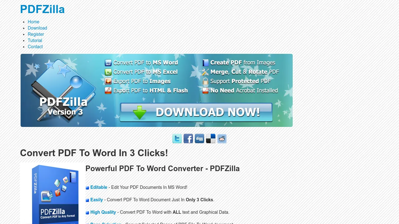 Screenshot of PDFZilla