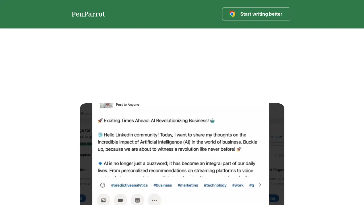 Screenshot of PenParrot