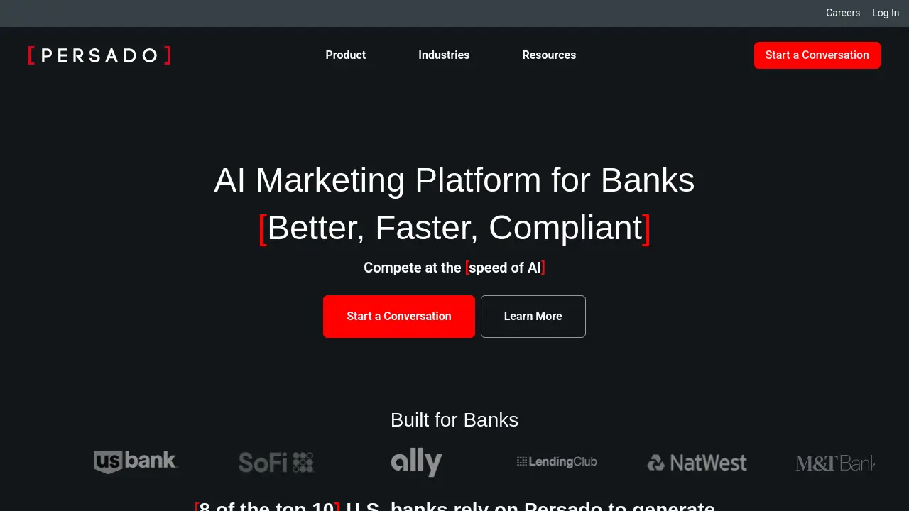 Screenshot of Persado