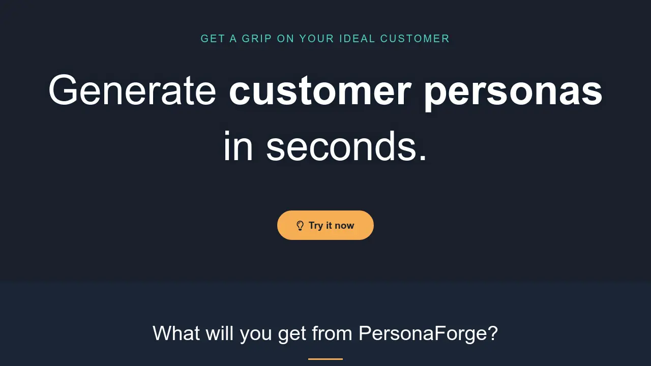Screenshot of PersonaForge