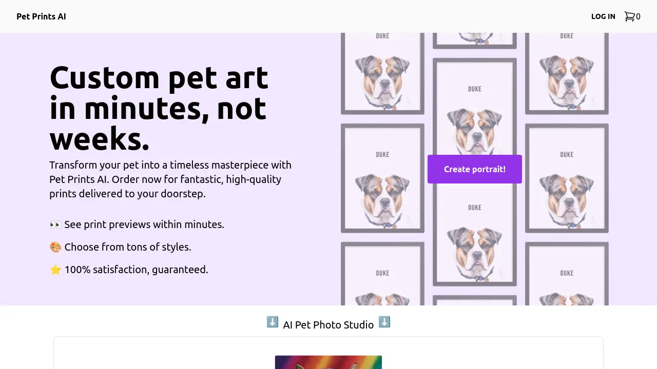 Screenshot of Pet Prints AI