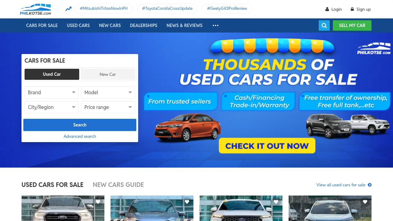 Screenshot of Philkotse.com