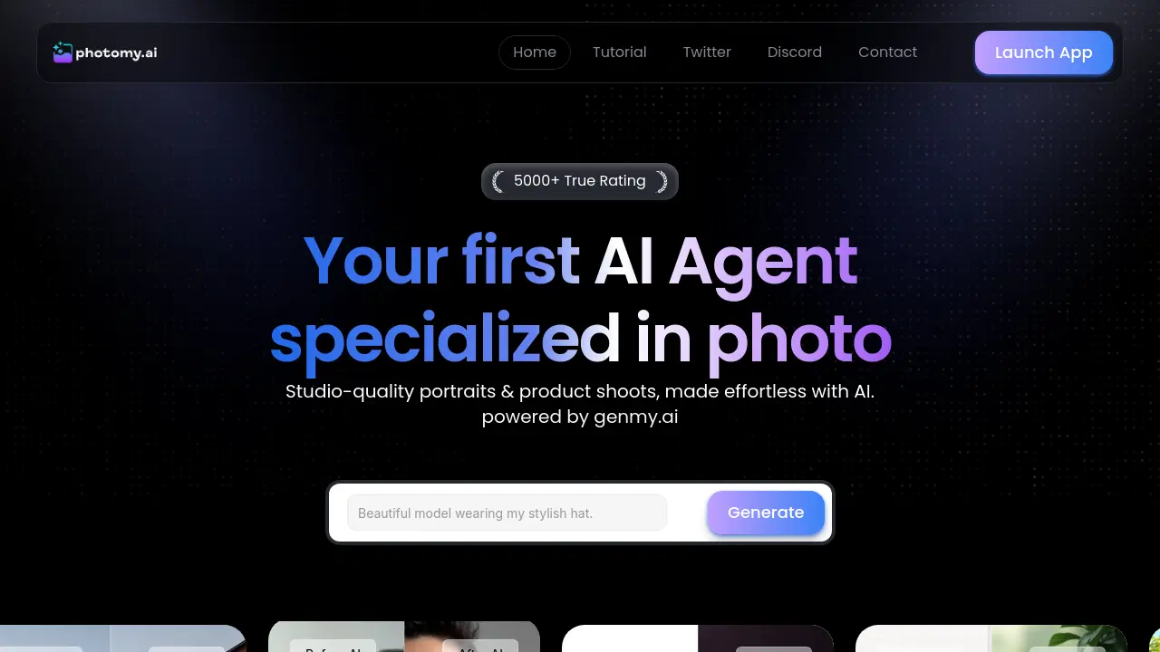 Screenshot of PhotoMy.ai