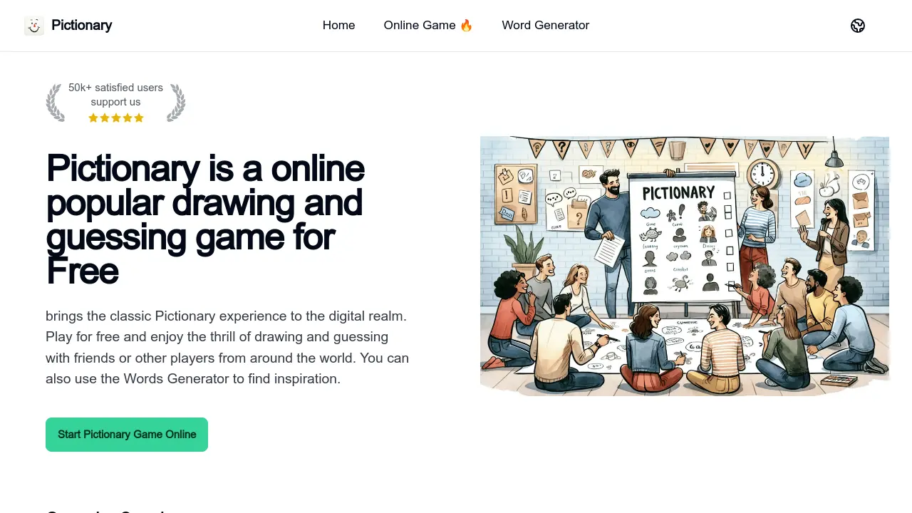 Screenshot of Pictionary