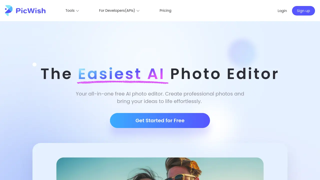 Screenshot of PicWish