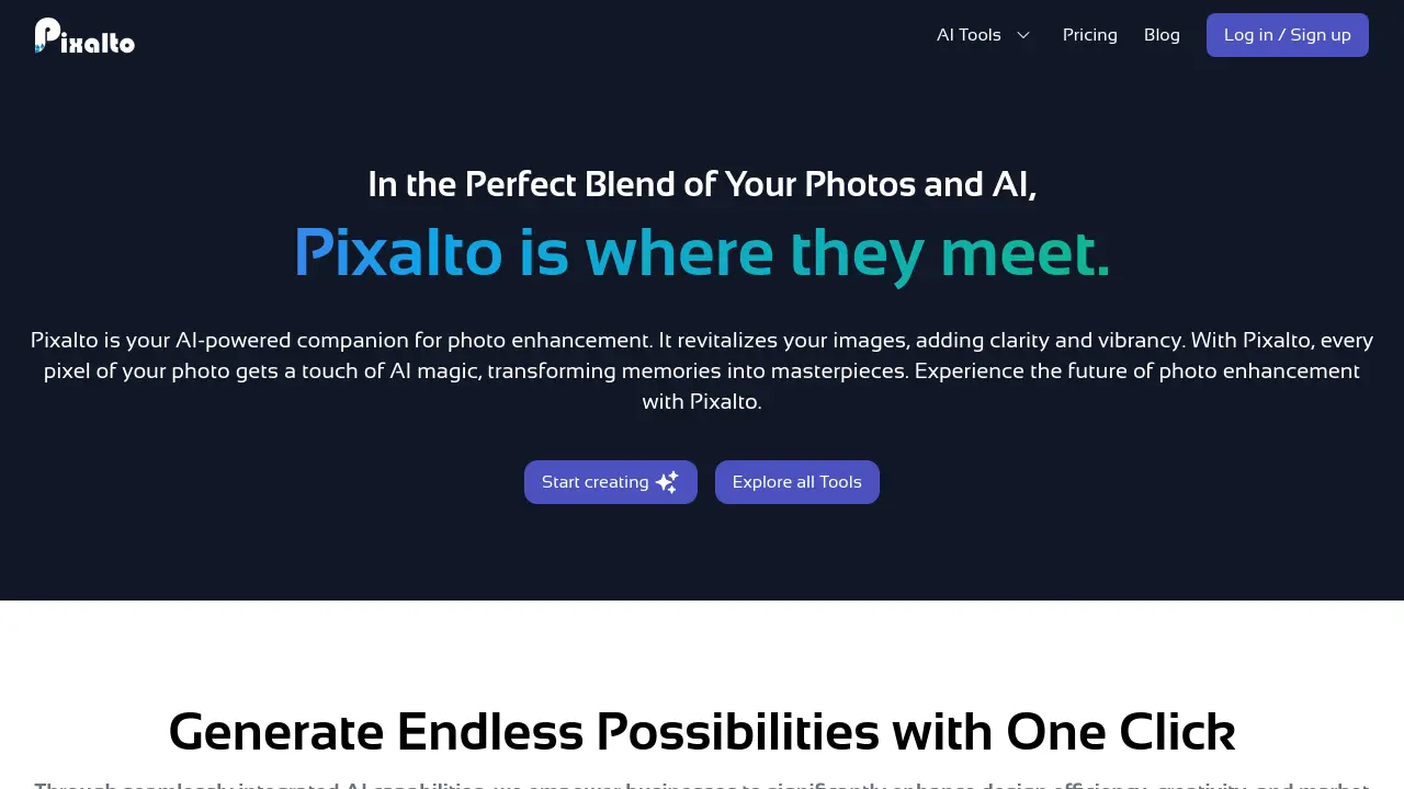Screenshot of Pixalto