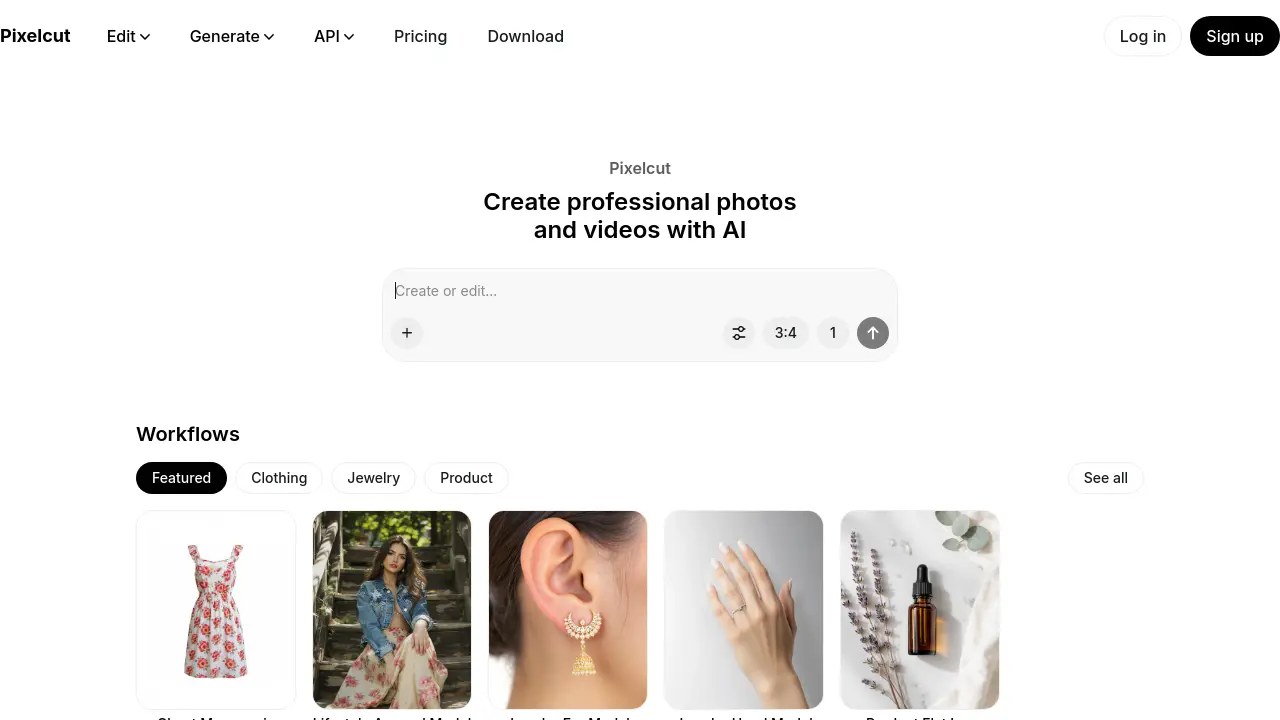 Screenshot of Pixelcut