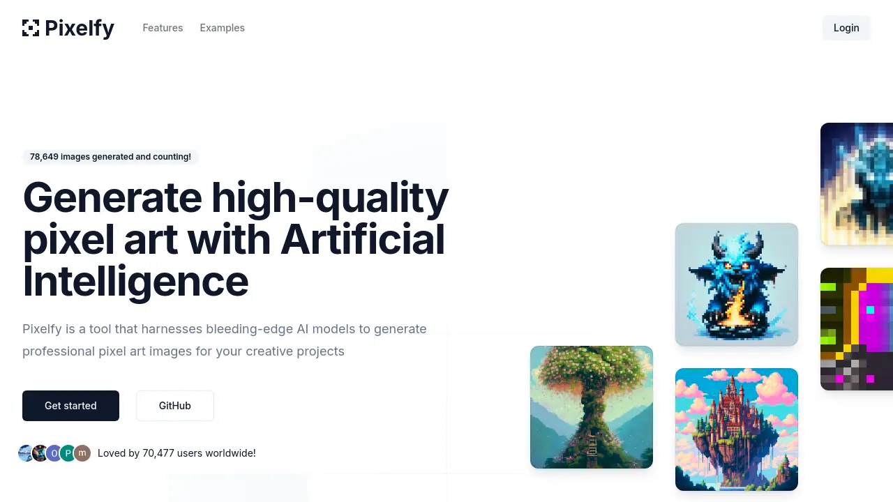 Screenshot of Pixelfy