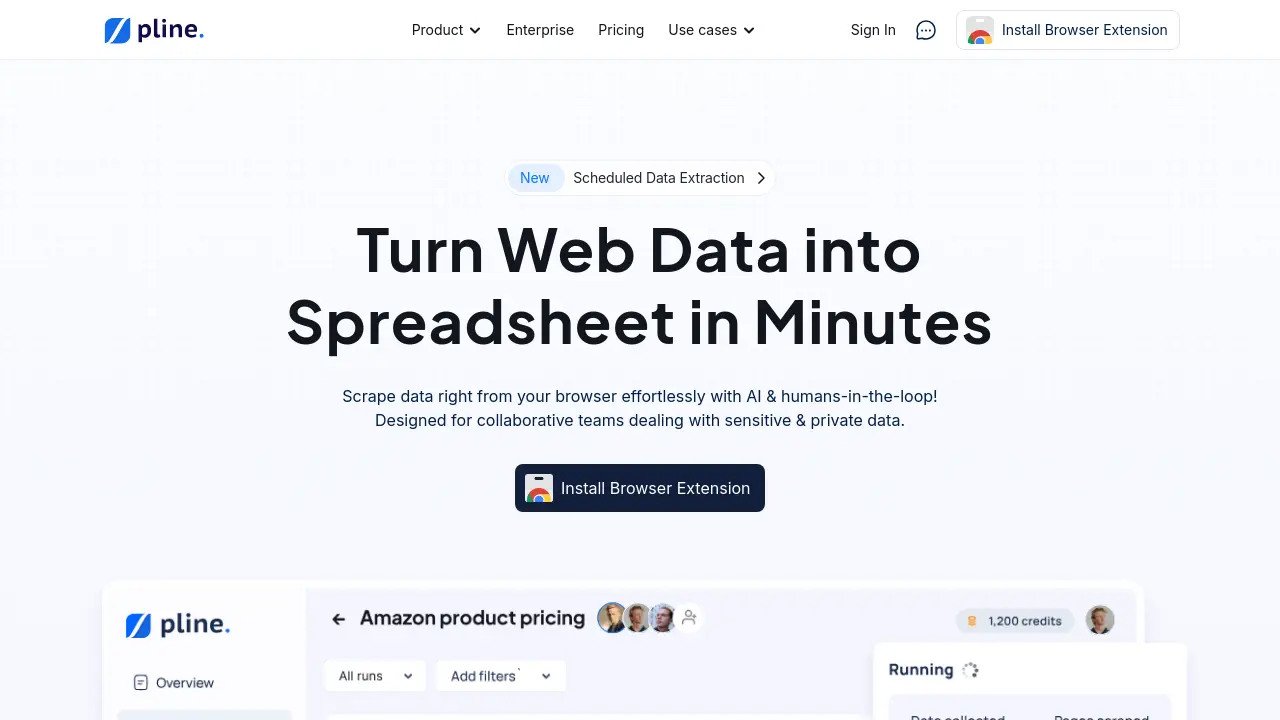 Screenshot of Pline