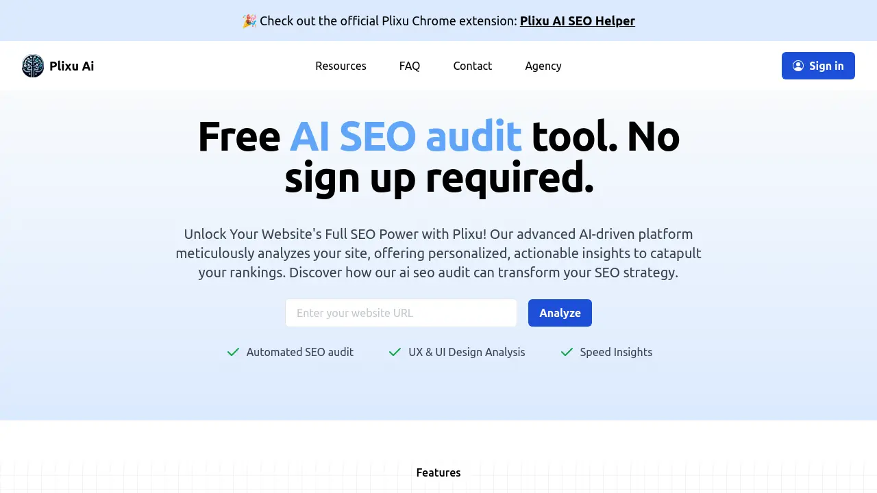 Screenshot of Plixu Ai