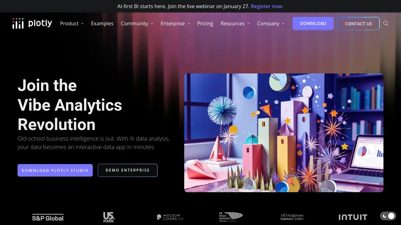 Screenshot of Plotly Studio