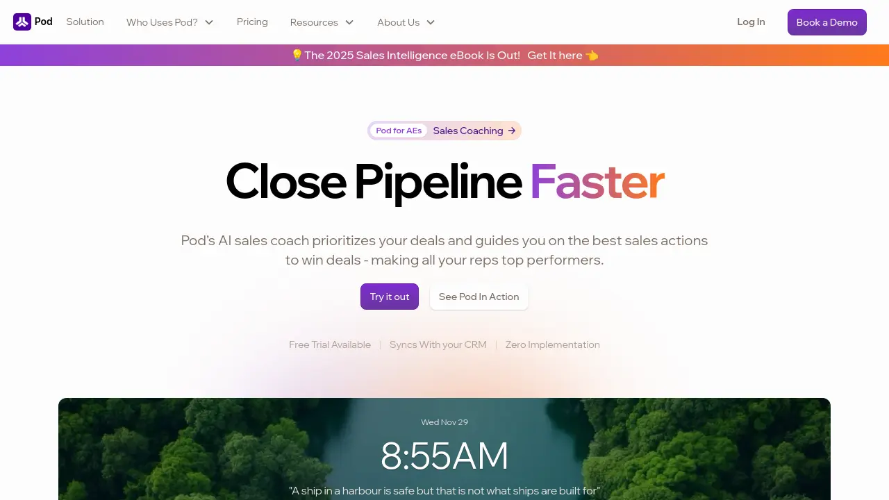Screenshot of Pod
